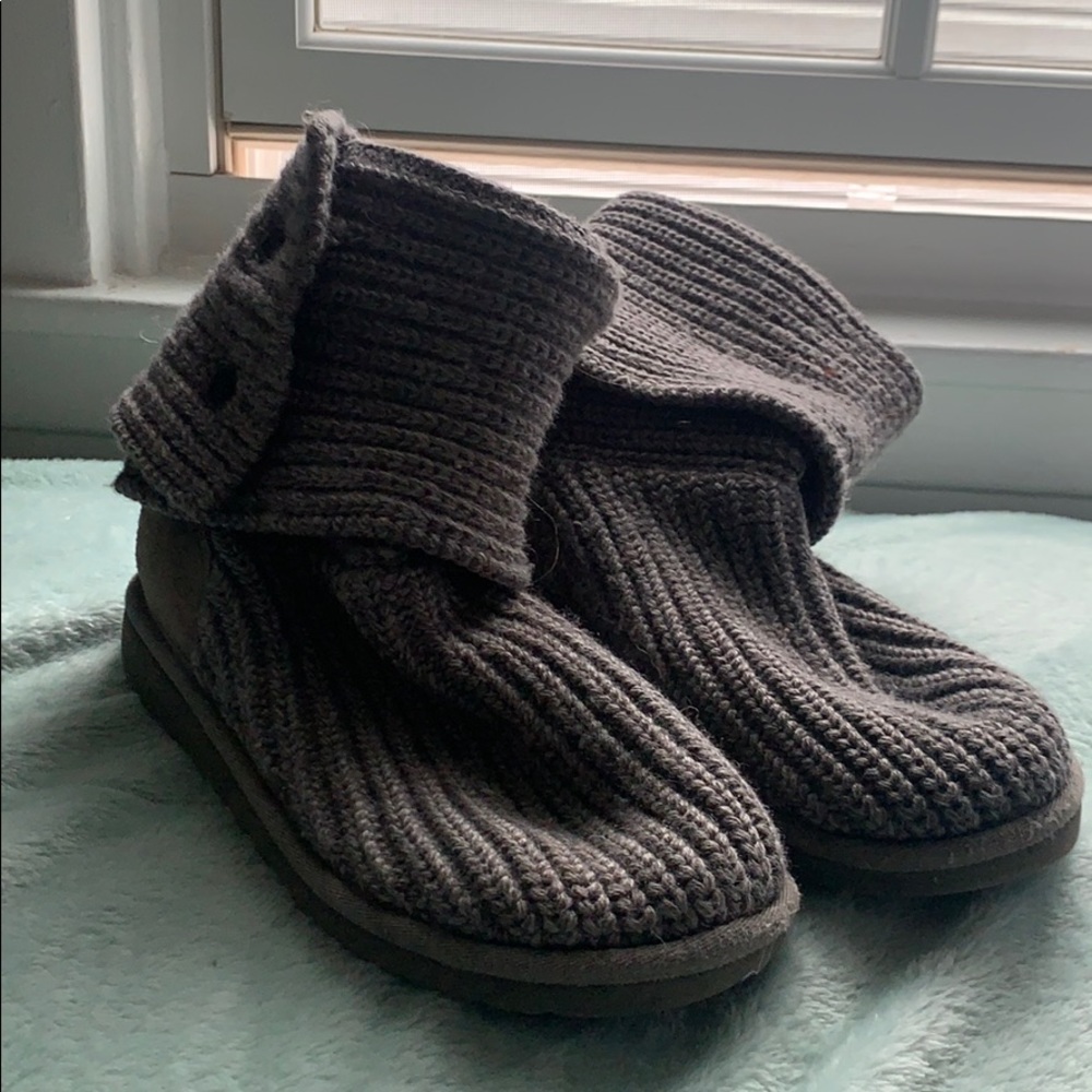 Grey Knit Ugg Boots